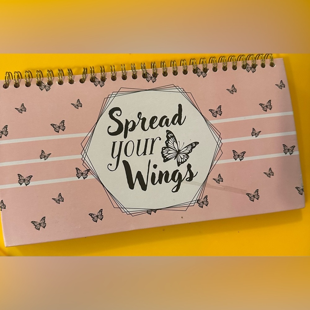 Staple Pink Butterfly Spiral weekly planner